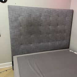 Grid Tufted Wall Mounted Headboard - Queen