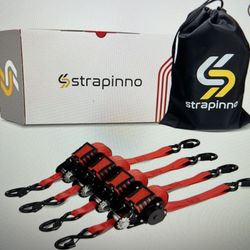 Strapinno Retractable Ratchet Straps - 4 EA 