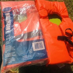 Three Brand New Life Jackets Buoyant Best Type Adult  Size  Over 90 Lb