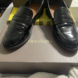 Franco Sarto Black Patent Leather Loafer