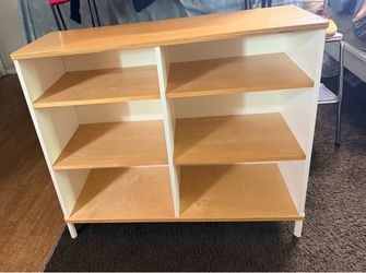 Ikea Vintage solid Wood and White Shelving Unit