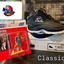 Fila Grant Hill 96 Black Size 8 Men Shoes