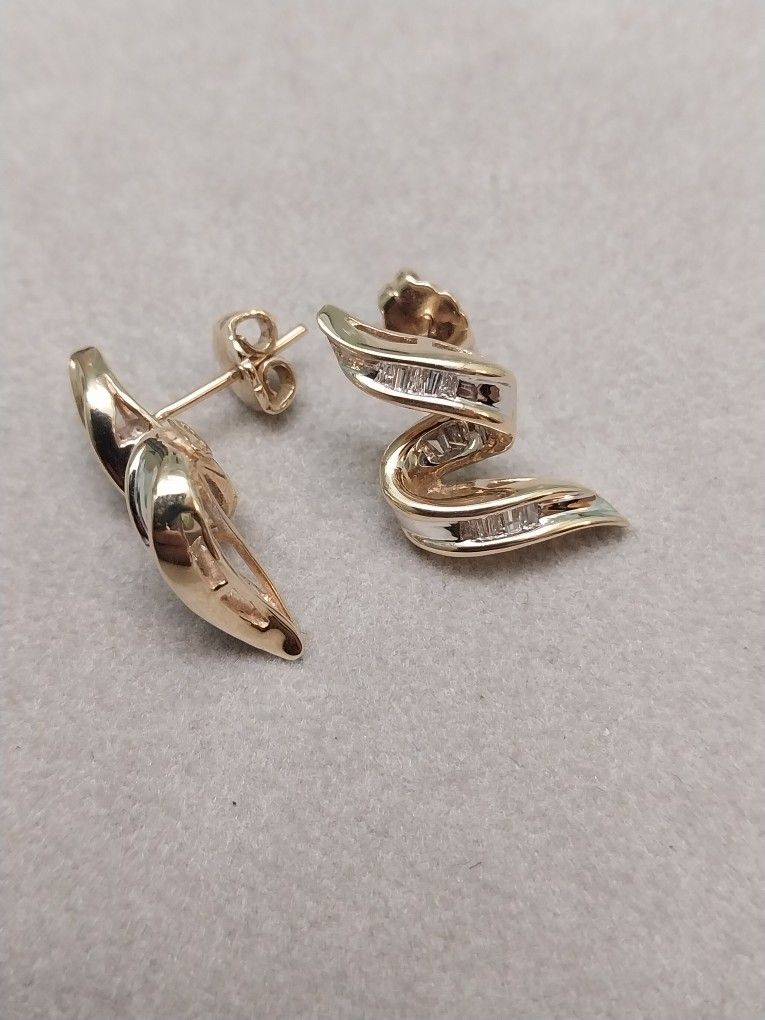 Gold Diamond Earrings Wedding