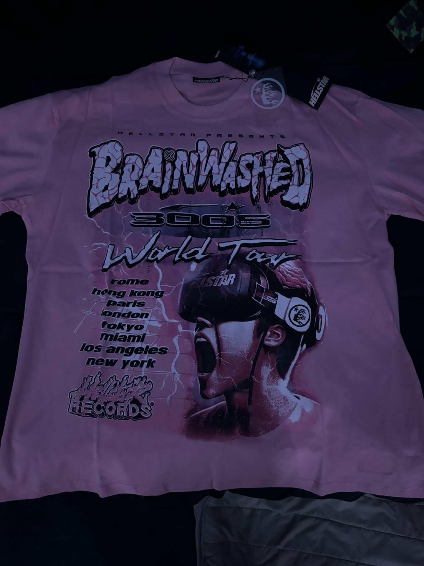 Hellstar Brainwashed World Tour T-Shirt (Pink) Size XL