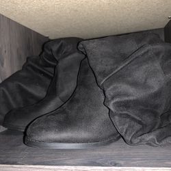 Black Knee High Boots