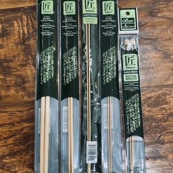 Clover Takumi Bamboo Knitting Needles Lot Of 5 Premium Various Sizes