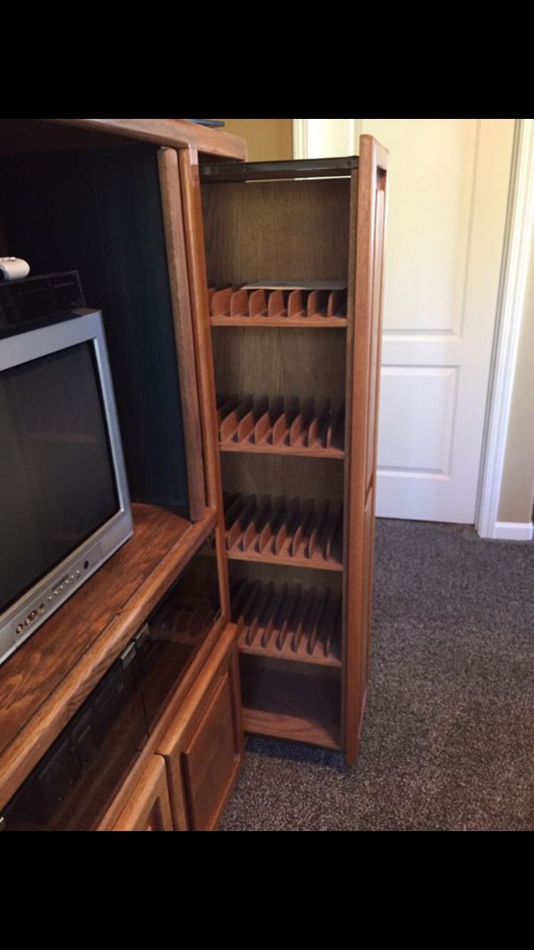 Solid Oak Entertainment Center