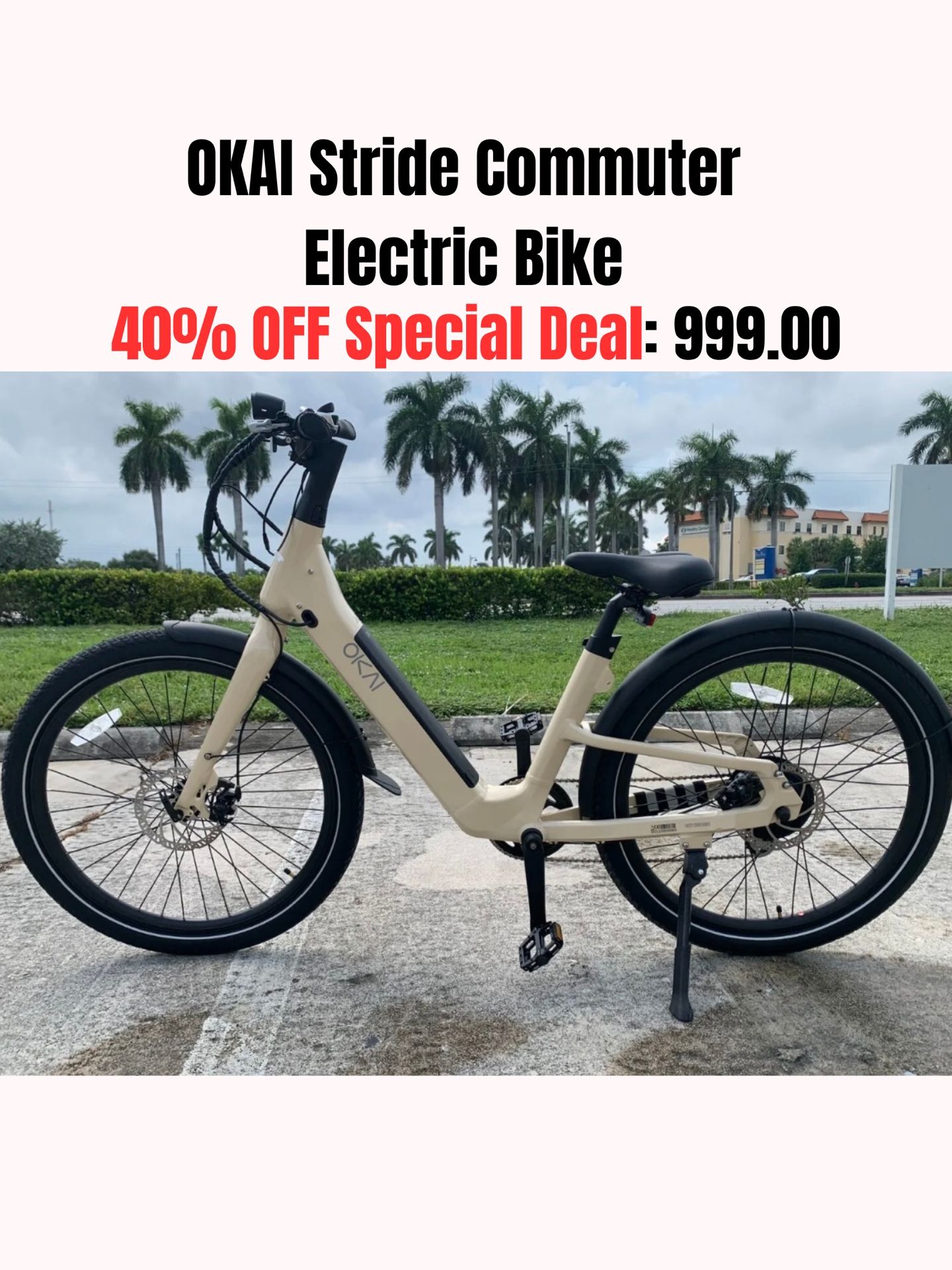 OKAI STRIDE COMMUTER ELECTRIC BIKE