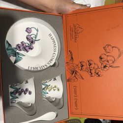 Tea Cup Set With 2 Tea Cups 2 Saucers And 2 Spoon 7 OZ Espresso Coffee Mug Vintage Creativetea Teacup And Saucer Set For Coffee, Tea, Latte, Cappuccin