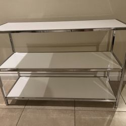 White Gloss Table Shelves 