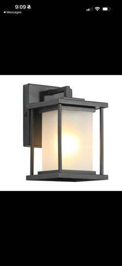 LNC Barbatus 8.3"H 1-Light Black Outdoor Wall Light