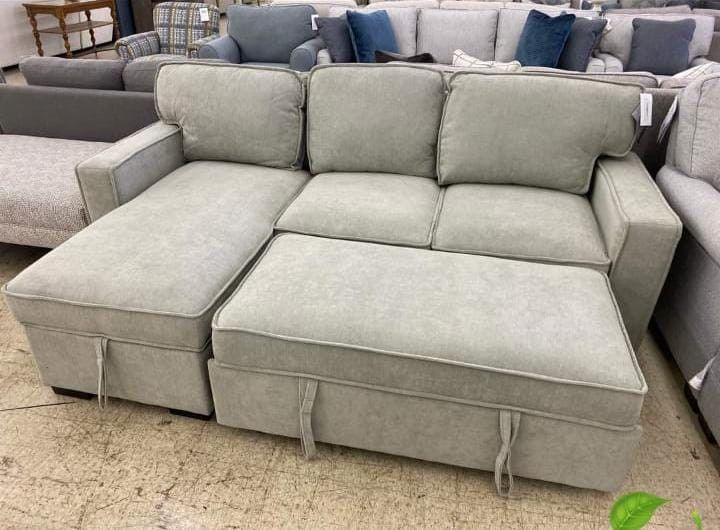 CREAM SLEEPER SECTIONAL WITH STORAGE  DARTON