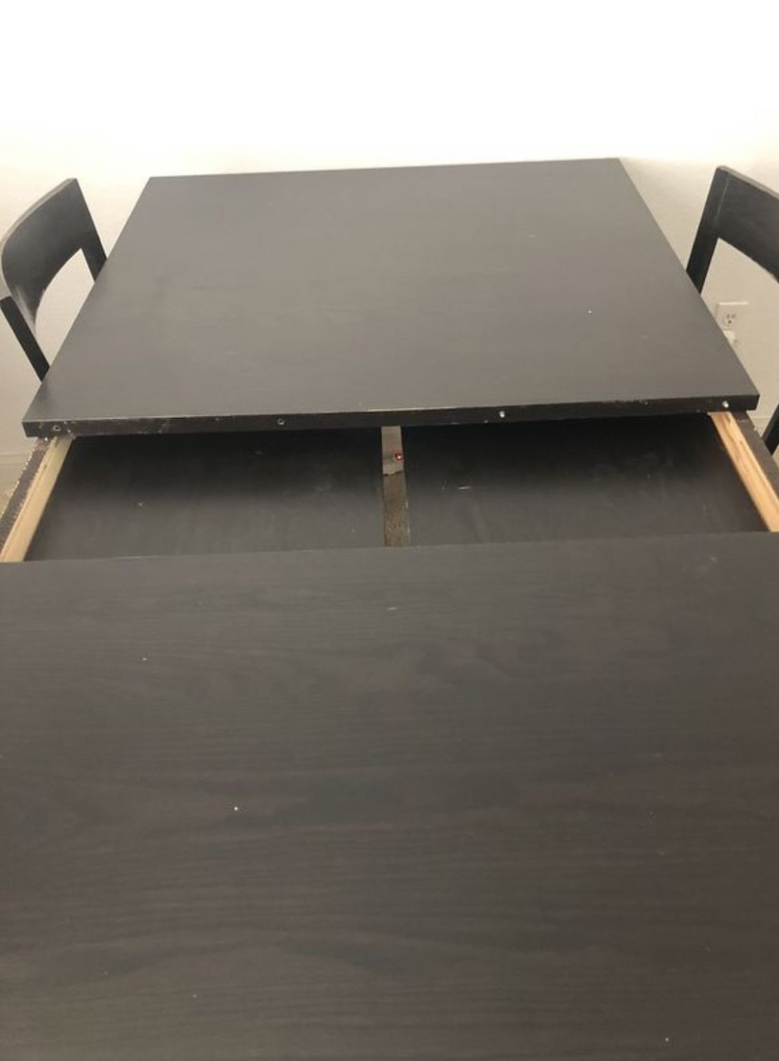 Extendable Rectangular Dining Table ( Ikea: Bjursta Model) & 6 Stefan chairs