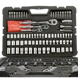 Stanley Mechanics Mixed Tools Set, Wrenches, Sockets, Ratchet Tool Kit 