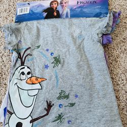 New Frozen Elsa Anna Olaf T Shirts For Toddler Girl Size 5 