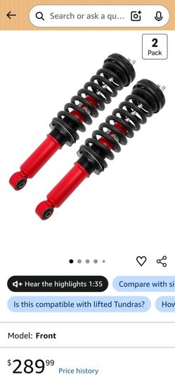 Front Shock Absorber for Tundra only