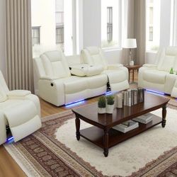 💥FREE DELIVERY💥Brand New POWER, LED, USB  3PC Reclining Sofa Loveseat Chair Set 