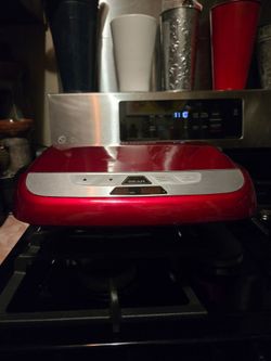 George Foreman Evolve Grill System Digital Kitchen Appliance - Metallic Red