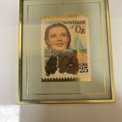 The Wizard of Oz Judy Garland collectable 1989 Hanford heirlooms stamp framed