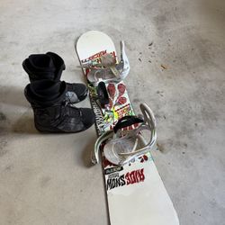 Snowboard And Boots Size 12