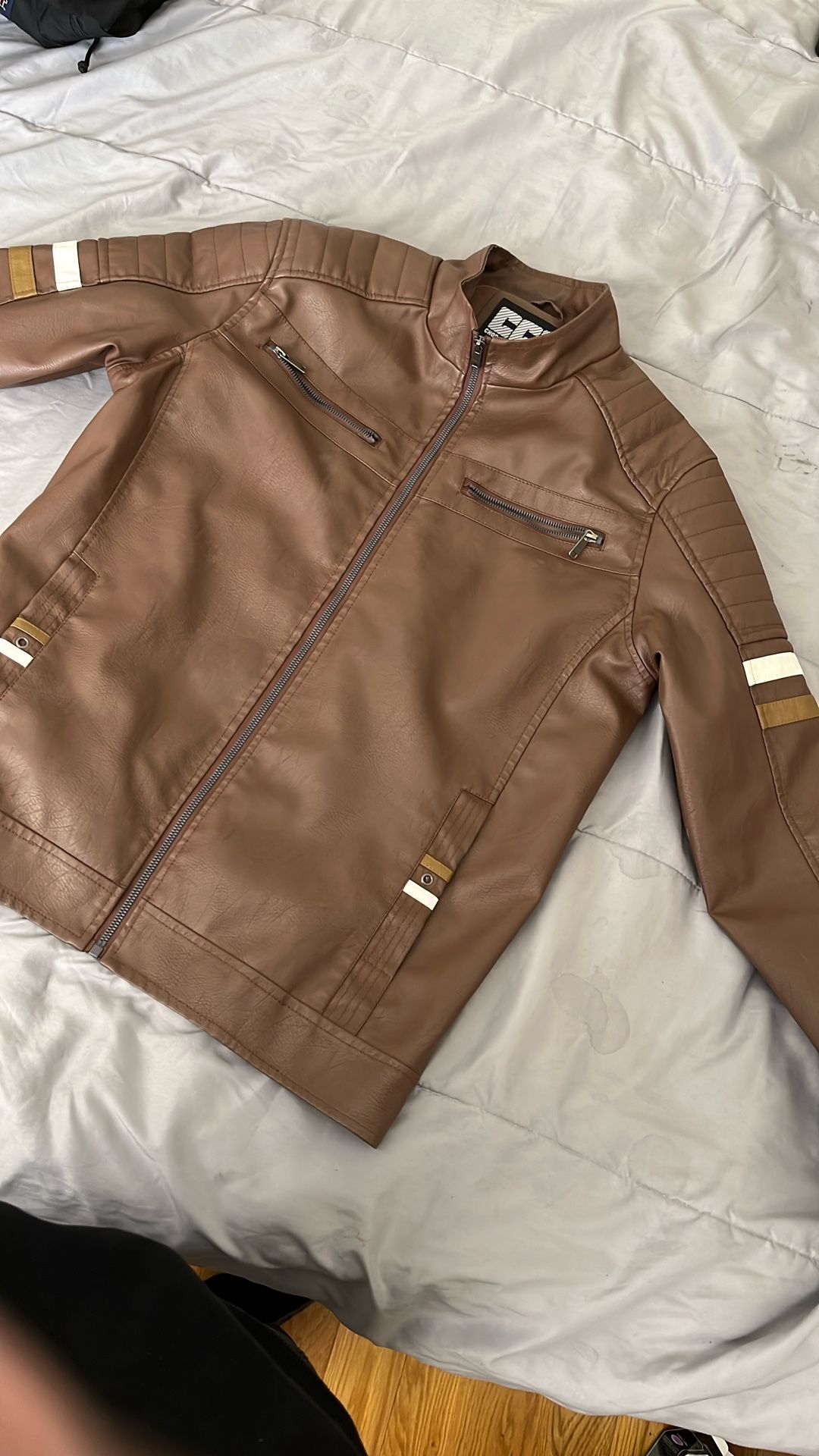 Designer brown Leather Jacket