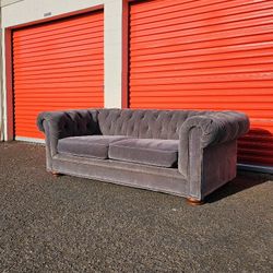 Gray Chesterfield Sofa Couch - Free Delivery 