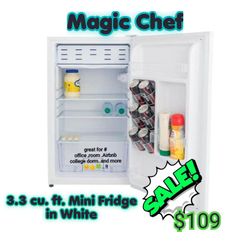 Magic Chef
3.3 cu. ft. Mini Fridge in White