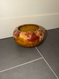 Round Glazed Ceramic Bowl Planter