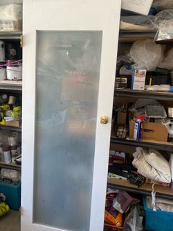 White Frosted interior door  30’