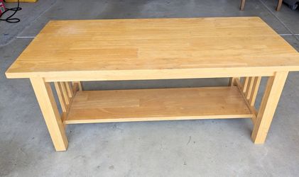 Solid wood coffee table - 42"x21"x17"