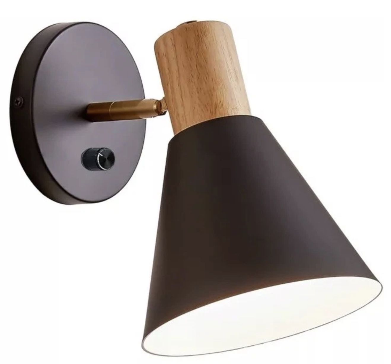 Wall Sconce Lighting for Bedroom, Black Dimmable 1 Black-Hardwired