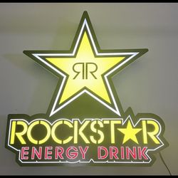Brand New Rockstar Energy Drink Bar Sign LED (Big Sign)