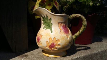 Beautiful Hand-Painted Fall Ceramic Pitcher
