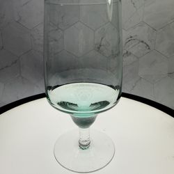 Set of (3) Beautiful vintage Sasaki Harmony Aqua stemmed water,wine, ice tea glasses. The glassware was made in Japan, circa the 1970s, and is now a d