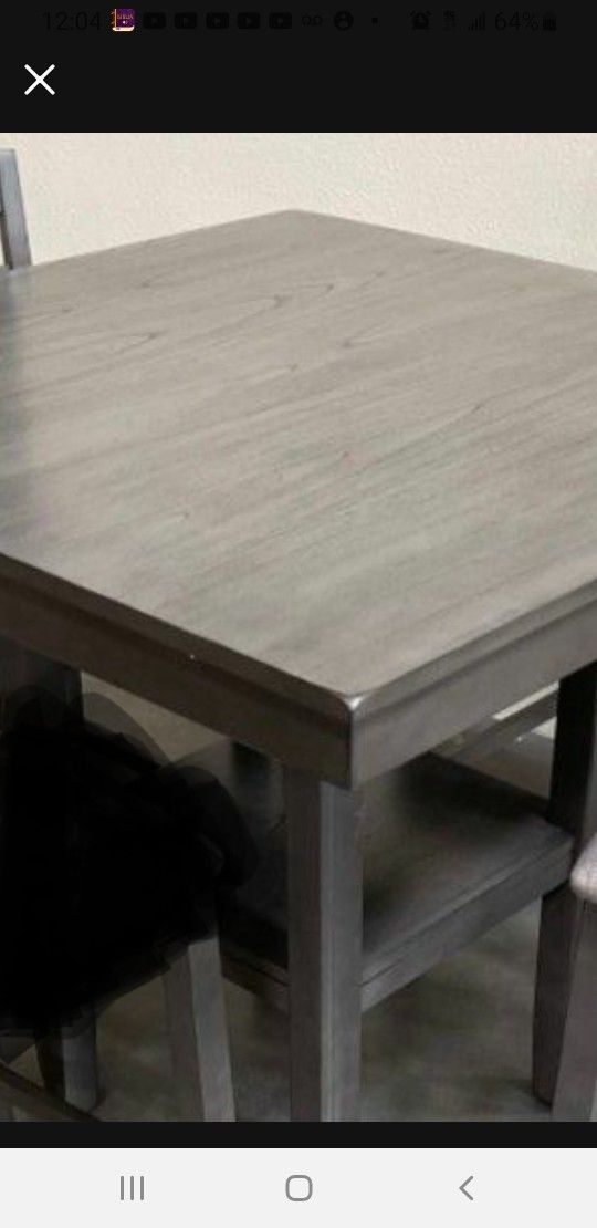 High Table And 4 Bar Stools