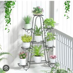 Artloge 9 Tiers Tall Flower Plant Stand Heavy Duty Display Shelf Pots Herb Holder Rack Adjustable with Non-slip Foot Pad