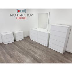 Dresser With Mirror Chest And Nigthstands