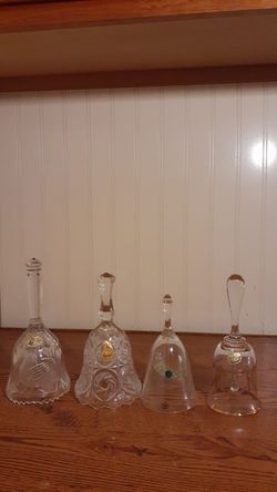 Lot of 4-24% Lead Crystal Bells