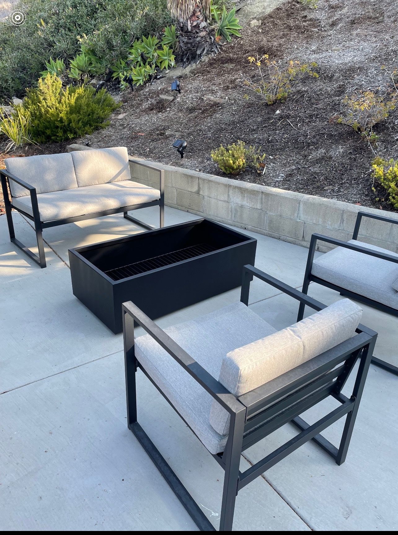 World Market Patio Furniture Set, With CB2 Firepit for Sale in San
