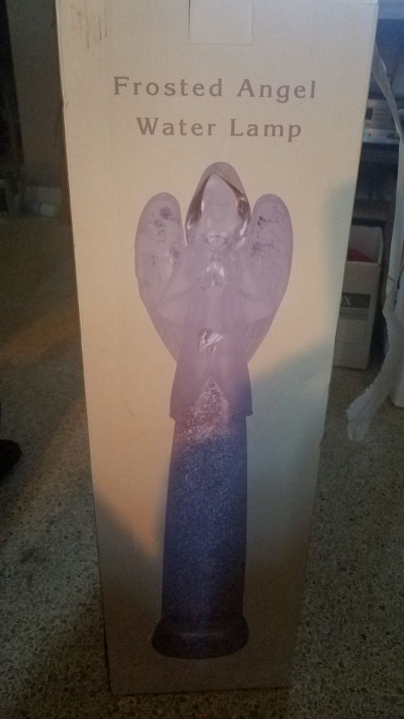 Cracker barrel frosted ANGEL water lamp