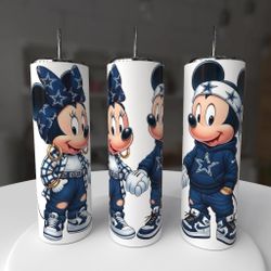 Dallas Cowboys Football Mickey And Minnie Mouse Tumbler