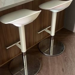 White IKEA Bar Stools 