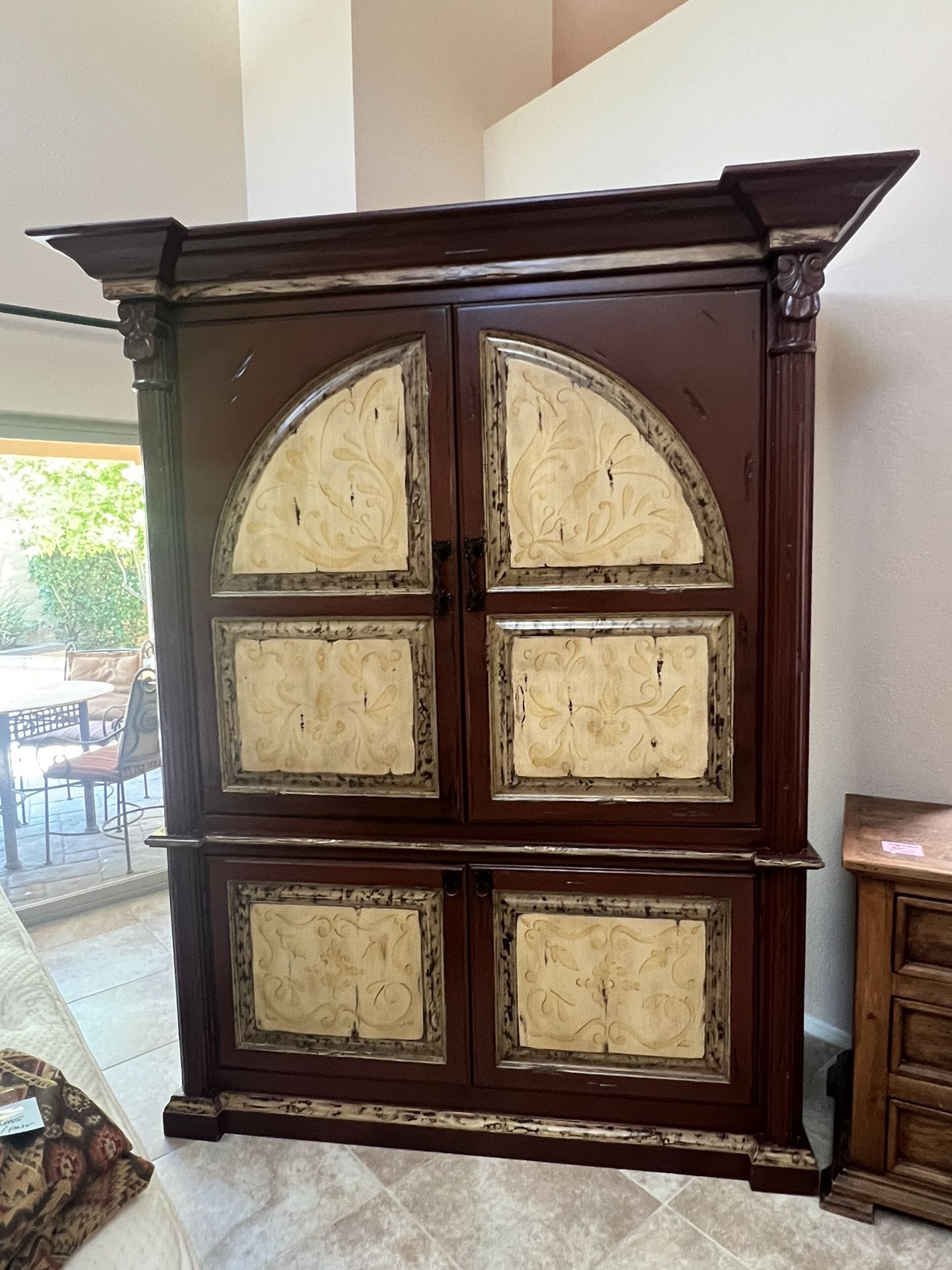 Ornate Wooden Armoire