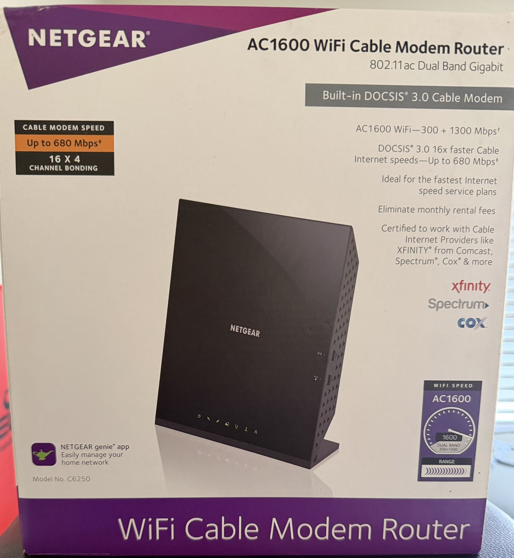 Netgear Modem Router AC 1600 WiFi