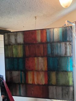 Large 48”x 48” Matthew Menger "Kaleidoscope" Abstract Canvas Painting