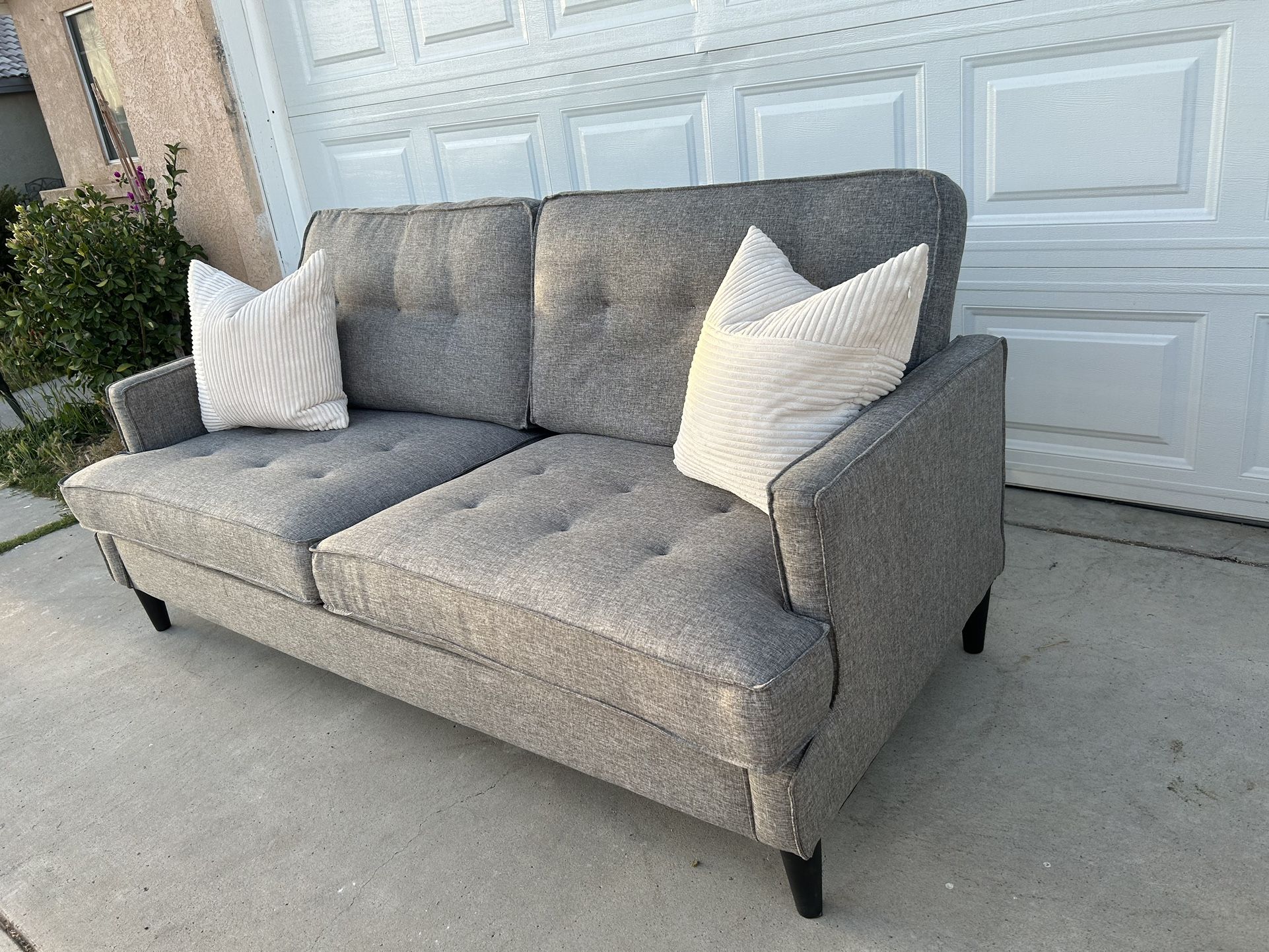 Almost New Grey Modern Sofa FREE DELIVERY 