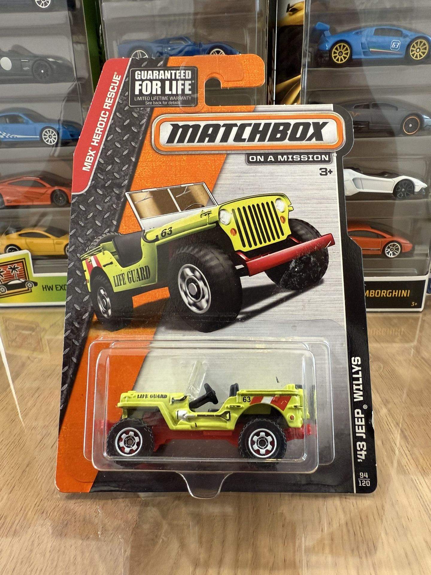 πΊπΈ MATCHBOX MATTEL 2013 - Life Guard 1943 β43 Jeep Willys - 94/120 - Die Cast Toy πΊπΈ