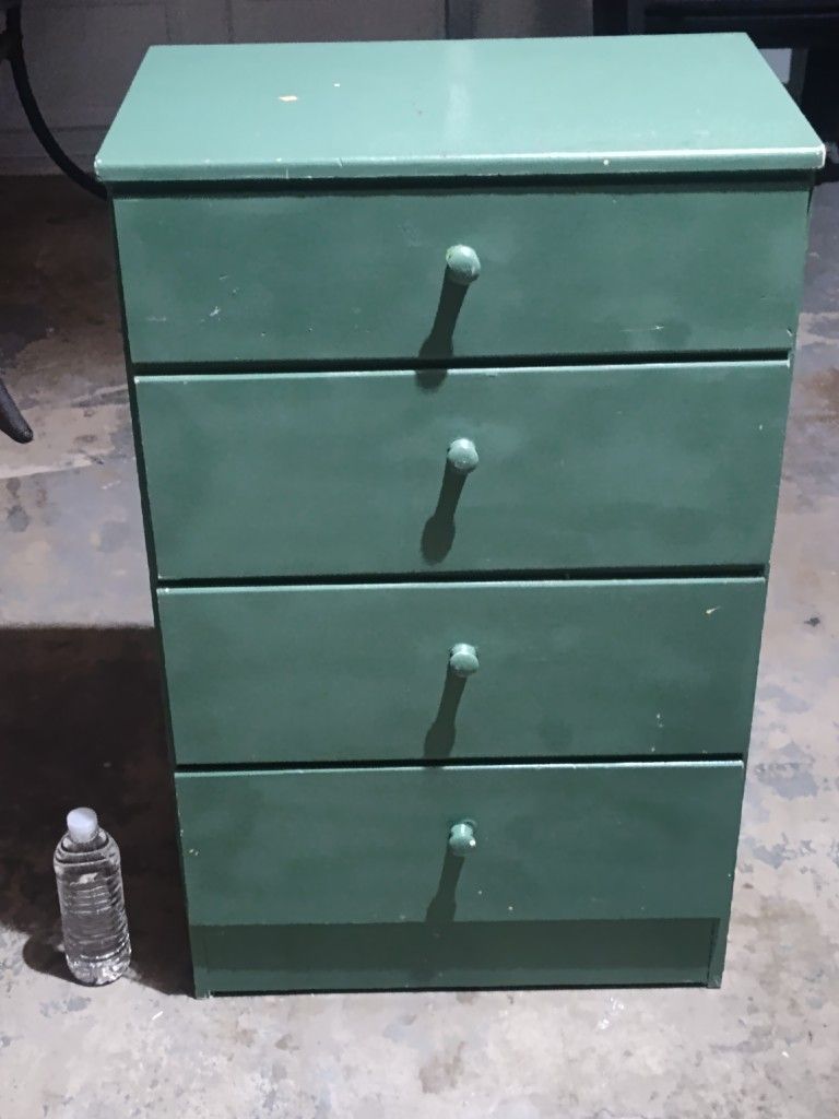 Antique/Vintage Solid Wood Green Dresser
