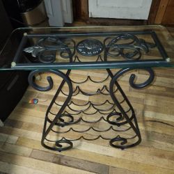 Small Tall Wine Rack Table 