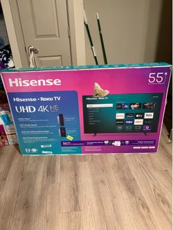 Brand new in box HISENSE  ROKU 55” 4K SMART TV